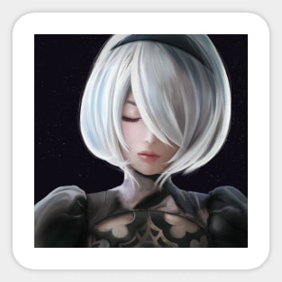 2B portrait Sticker